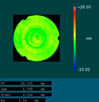 SiC after ion beam figuring PV 16 nm