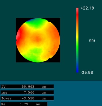 Material ULE optics before ion beam figuring